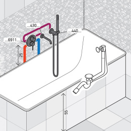 Фото Комплект на 2 потребителя Paini Cox 78PJSET26911BATH золото