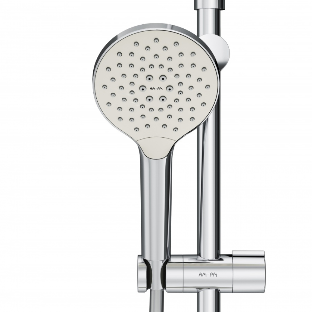 Фото Душевая система AM.PM Like F0780700 стойка с тропическим душем, смесителем, изливом, хром