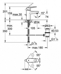 Grohe Europlus 2 32612002 Смеситель для раковины, стандартный