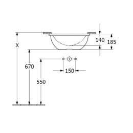 Фото Раковина встраиваемая снизу Villeroy & Boch Loop & Friends 4A530001 (4A53 00 01) (43х29 мм)