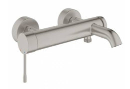 Фото Смеситель для ванны с изливом, цвет: нержавеющая сталь