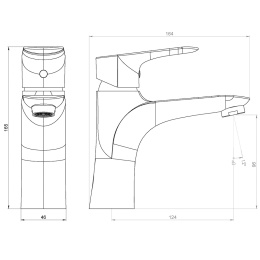 RedBlu by Damixa 460210000 Palace Grand, смеситель для умывальника без дк