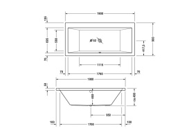 Фото Акриловая ванна 190x90 Duravit (700136000000000)