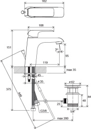 Фото Смеситель для умывальника Ravak (X070117)