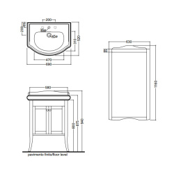 Фото Тумба под раковину Kerasan Retro 735140