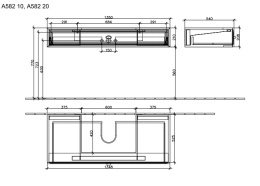 Тумба под раковину La Belle A583 20DU