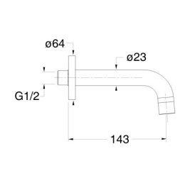 Cristina PD48451 Излив для ванны