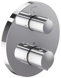 Смеситель термостатический Jacob Delafon Round E75390-CP, для ванны и душа, внешняя часть