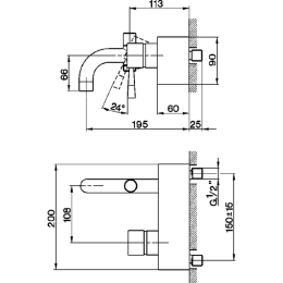 Фото Смеситель для ванны Cisal Pumpy PU00013079, хром