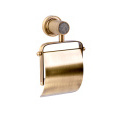 Держатель туалетной бумаги Boheme Royal Cristal (10921-BR-B) с крышкой, бронза