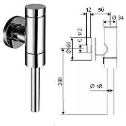 Смывное устройство для писсуаров SCHELL Schellomat Basic 02 476 06 99
