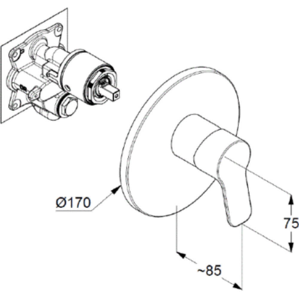 Фото Смеситель для душа Kludi Pure&Easy (376550565) хром