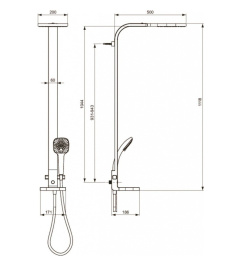 Фото Душевая система Ideal Standard IdealRain Cube (B0399AA) хром