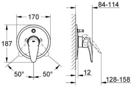Фото grohe eurodisc 19548 001 Смеситель ванны (хром)