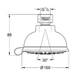 Grohe Tempesta 27610001 Душ верхний, 4 вида струи