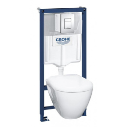 Grohe Rapid SL 39186000 Комплект инсталляция и унитаз подвесной стандартные, цвет унитаза: белый