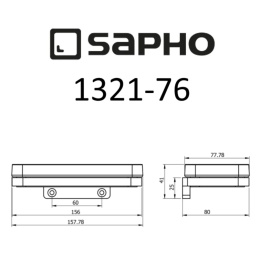 Sapho Olymp 1321-76 Мыльница OLYMP стеклянная с подставкой, настенная, хром