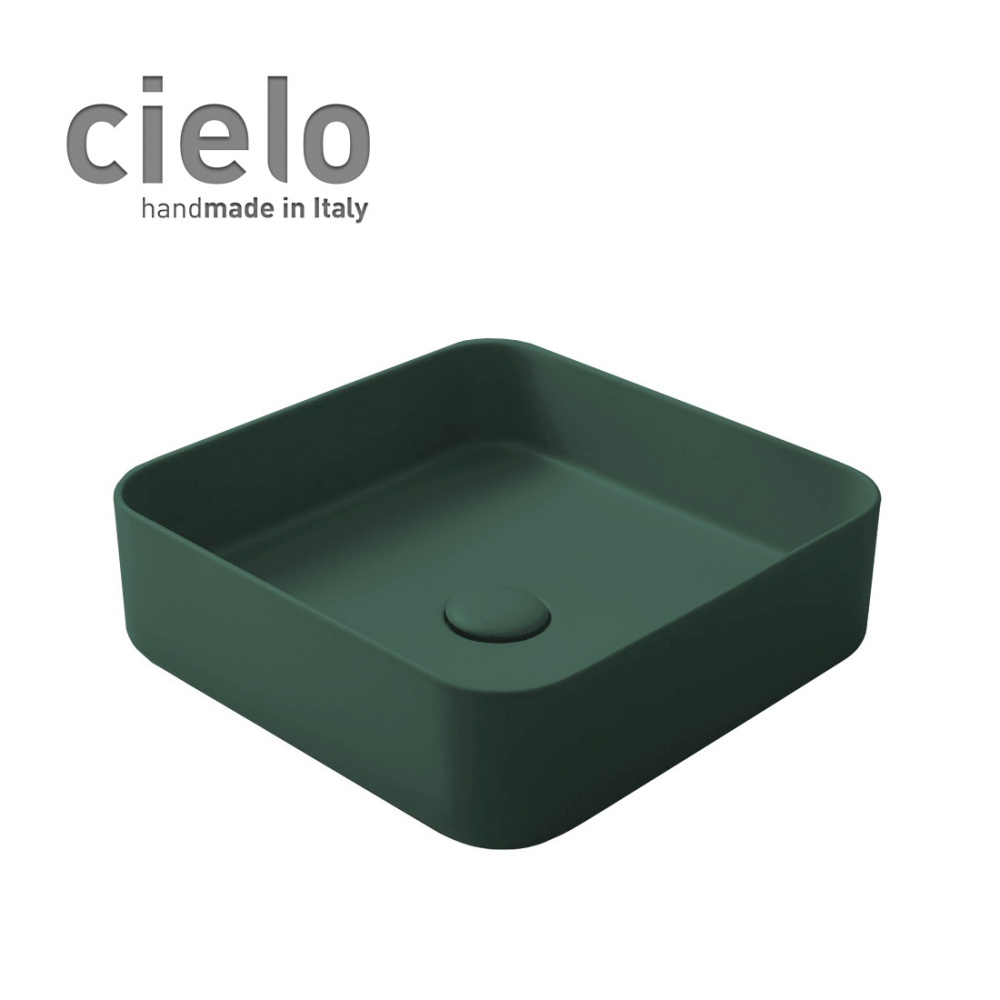 Ceramica CIELO Shui Comfort SHCOLAQ40 MU - Раковина накладная на столешницу 40 * 40 см (Muschio)