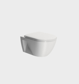 Фото Унитаз подвесной GSI PURA ECO 880709 35 см х 55 см, Swirlflush, с открытым креплением, Белый матовый