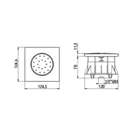 Фото Душевая форсунка Paini 50CR721IQ хром