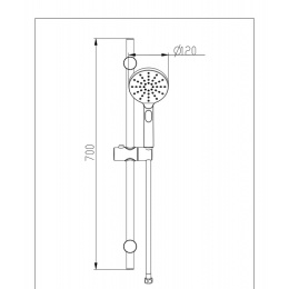 Душевой комплект Bravat Source D171BW-ENG черный