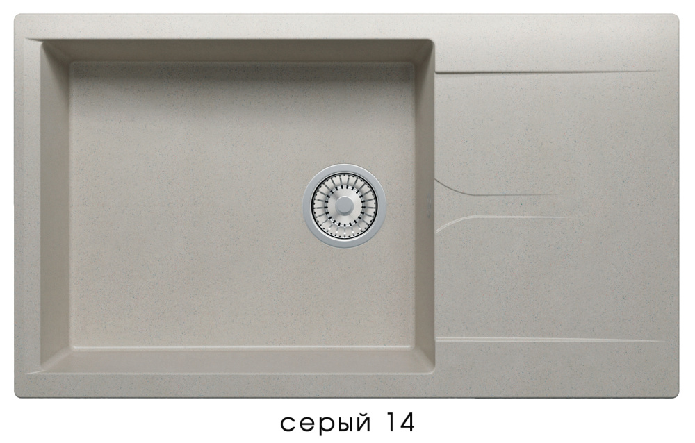 Кухонная мойка POLYGRAN Gals-862 (GALS-862 Серая №14)