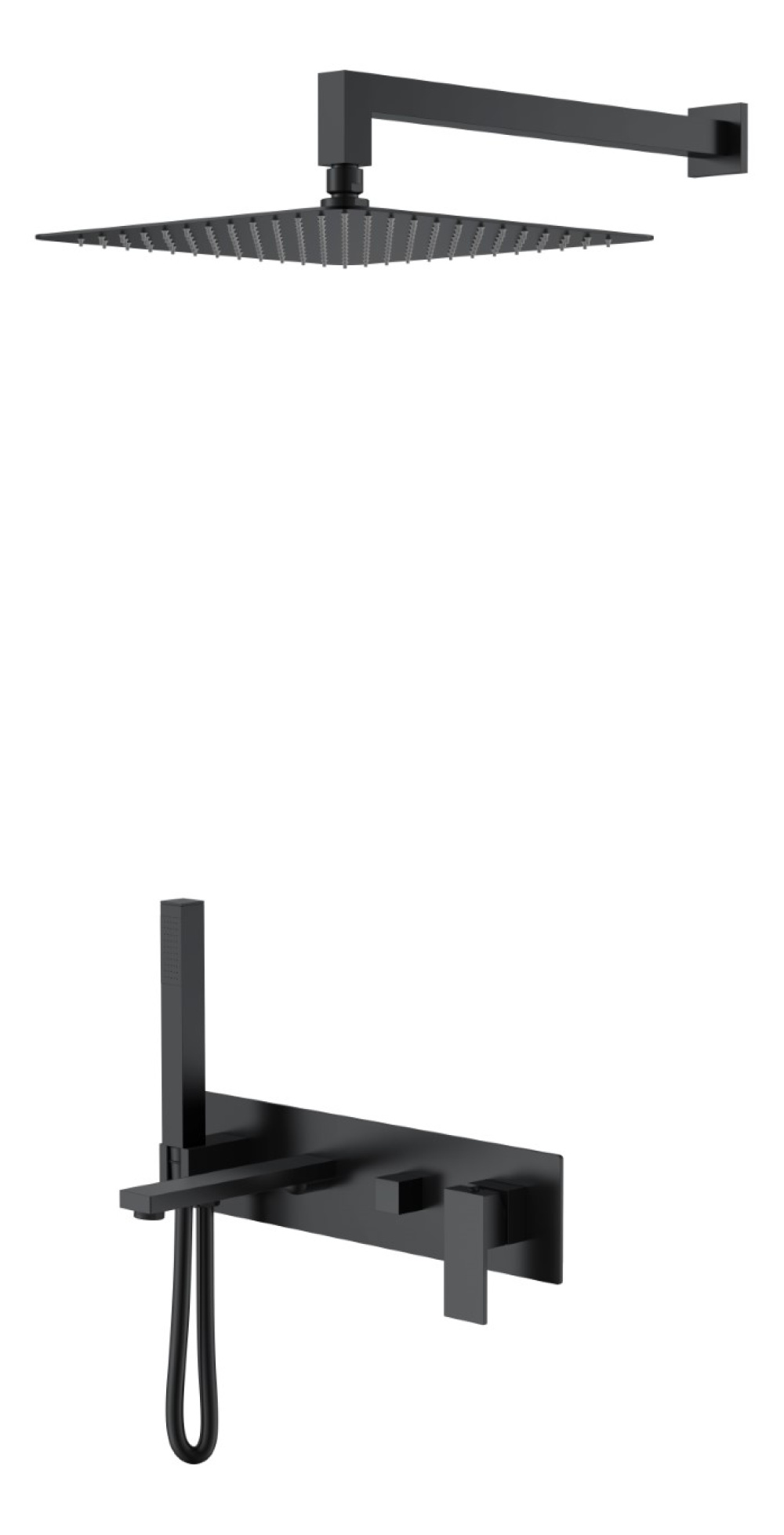 Фото Cмеситель для умывальника Boheme Qubic (474-B) черный