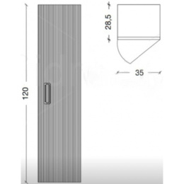 Armadi Art Vallessi Avantgarde 845-BCR Пенал Linea черный+хром без ножек_Комплект