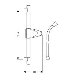 Душевая штанга Hansgrohe Raindance Unica (27930000)