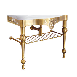 Фото Консоль напольная 100 см Migliore Bella 20697 с решеткой, бронза