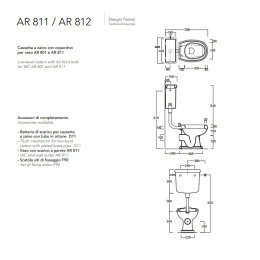 SIMAS Arcade AR801bi+AR812bi+D11br Унитаз с бачком