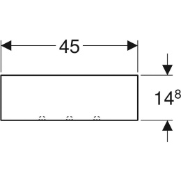 Полка Geberit Acanto 500.617.JK.2, 45 см, тёмно-серое стекло