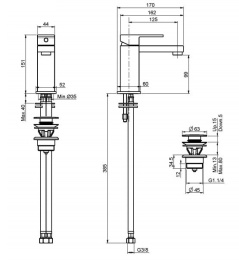 FIMA Carlo Frattini BRICK F3511CR Смеситель для раковины