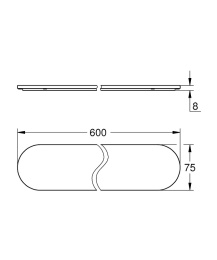 Полочка стеклянная Grohe Selection 41057000