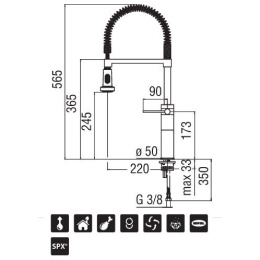 NOBILI Plus PL00305/3CR Смеситель для кухни (хром)