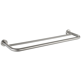 Фото MELANA 866 Двойная штанга для полотенец сатин хром MLN-866002