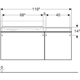 Geberit Citterio 500.562.JJ.1 Тумба для раковины, с ящиками выдвижными
