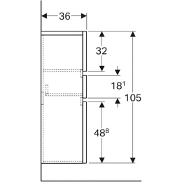 Geberit Renova Plan 869032000 Шкаф, средний