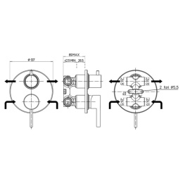 Фото Смеситель для ванны Paini Brera 74CR6911 хром