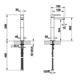 Фото Смеситель для раковины Gessi Rettangolo (11922#031) хром