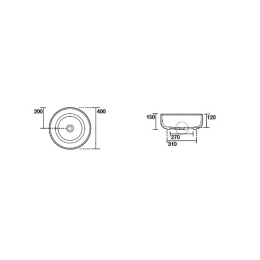 Накладная раковина Kerasan Nolita 534411*0 Verde muschio