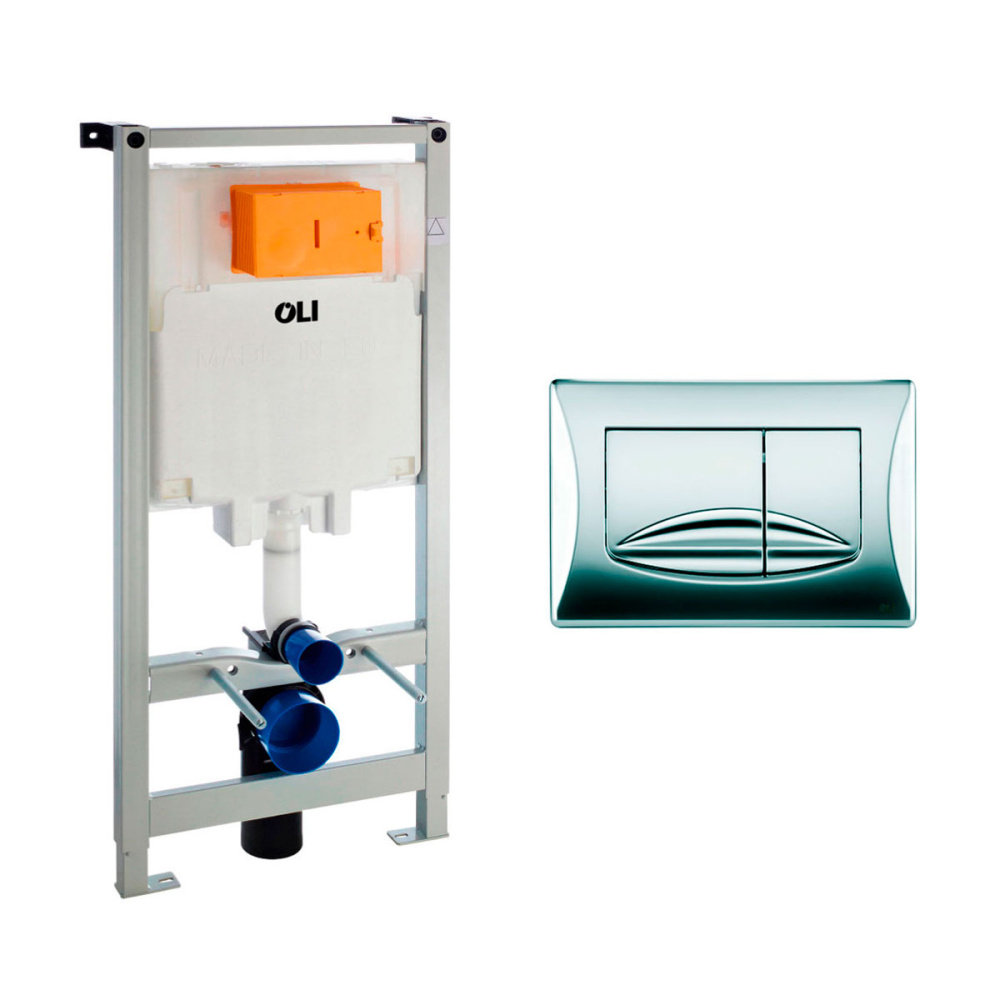 Фото Инсталляция OLI 80 +Панель слива RIVER, хром глянец, OLI 300572mRI00