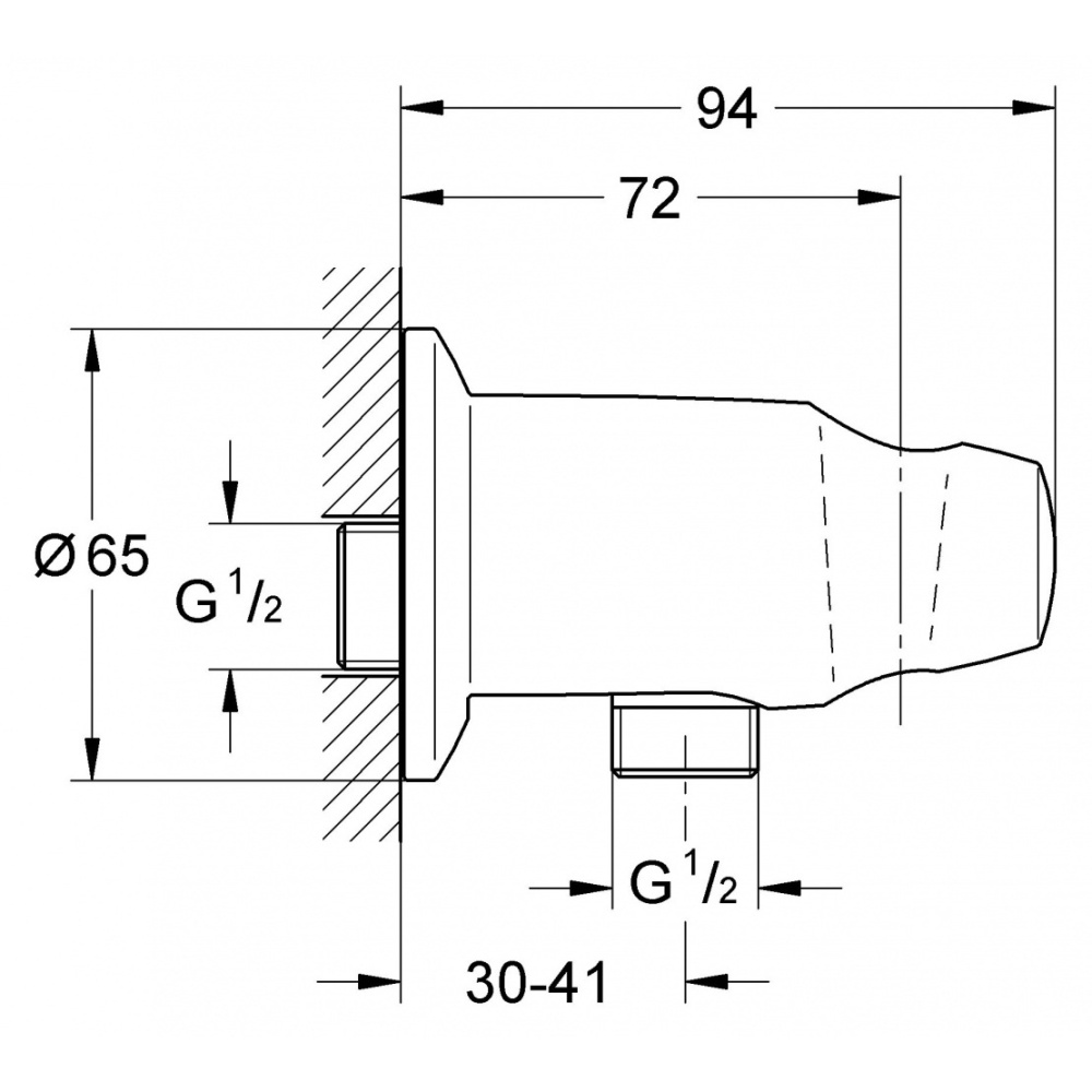 Шланговое подсоединение Grohe Movario 28406000, 1/2"-1/2"