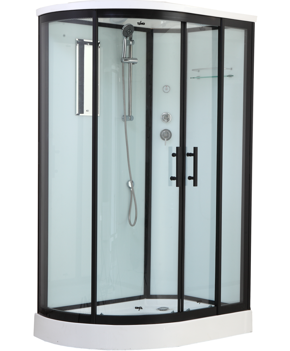 Фото Душевая кабина 120x85x220 Timo (T-6602 B R) Без гидромассажа, акрил, Поддон низкий
