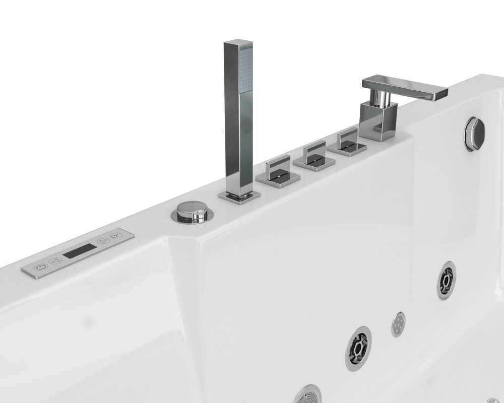 Ванна гидромассажная 170х80 Grossman (GR-17000L) белый глянцевый