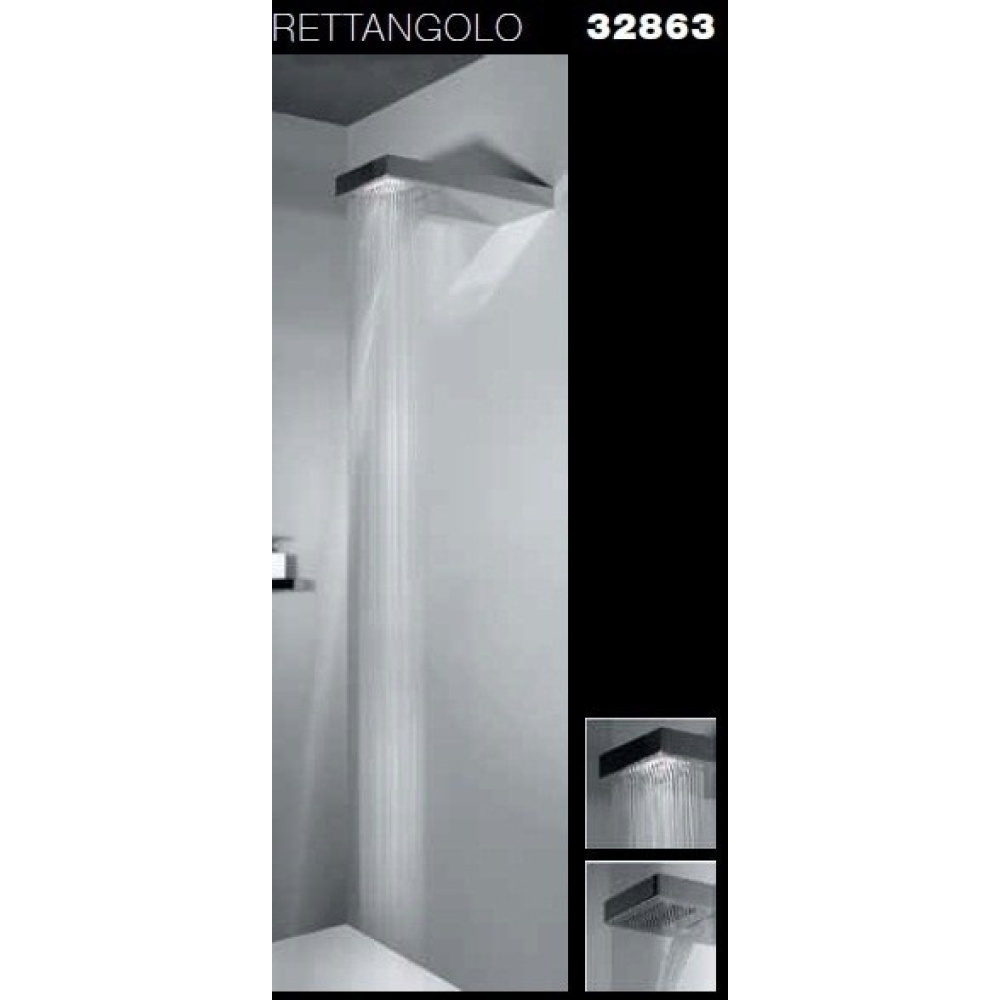 Верхний душ Gessi Segni Rettangolo (32863#238) сталь полированная
