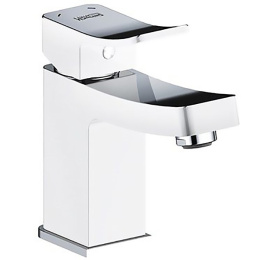 Фото Смеситель WasserKRAFT ALLER 1063WHITE для раковины, комбинированное покрытие