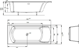 Акриловая ванна 180x80 Jacob Delafon (E5EN214LRU-00), прямоугольная
