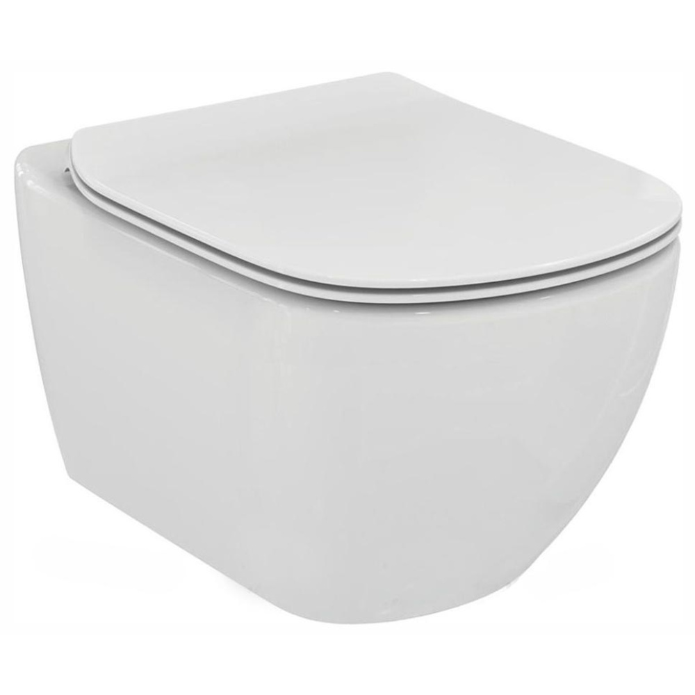 Инсталляция с унитазом Ideal Standard Tesi T387201, сиденье микролифт, клавиша хром, комплект