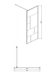 Душевая перегородка Bravat Blackline (BG090.6414B)